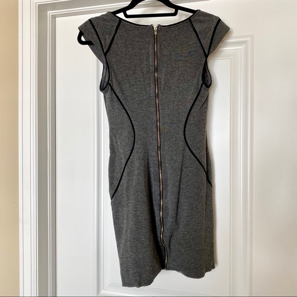 Express Bodycon Dress with Piping | Gray - Picture 3 of 3